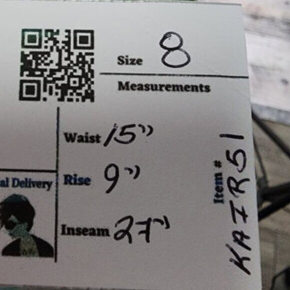 American Eagle Soft Green Denim Joggers Size 8 - Picture 9 of 9